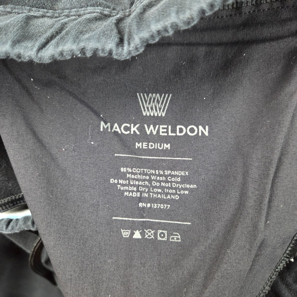 Mack Weldon Ace Sweatpant Men M Black Tapered Stretch Jogger Gym Lounge - Picture 9 of 11